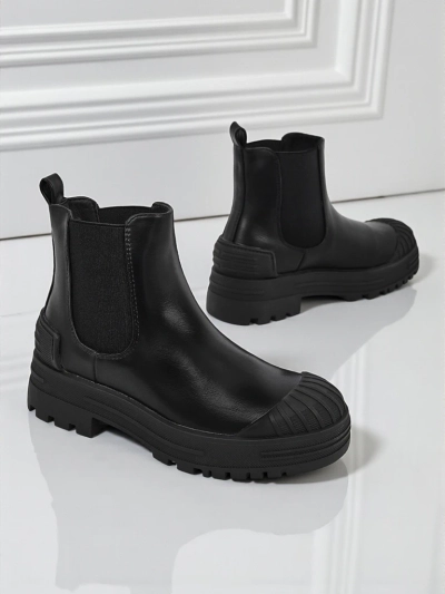 Bottines plateforme en cuir écologique Amber Veil