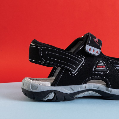 Sandales garçon noires Monekin velcro - Footwear