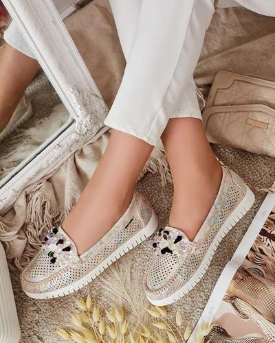 Royalfashion Mocassins ajourés perlés pour femme Nasfali