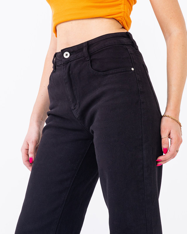 Pantalon large femme noir - Vêtements