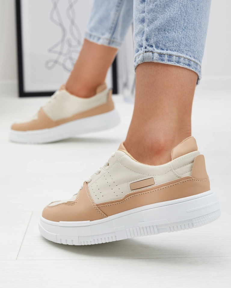 Baskets de sport pour femme en marron clair Hellar - Chaussures