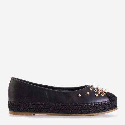 OUTLET Espadrilles noires pour femmes avec jets Edmaria - Chaussures
