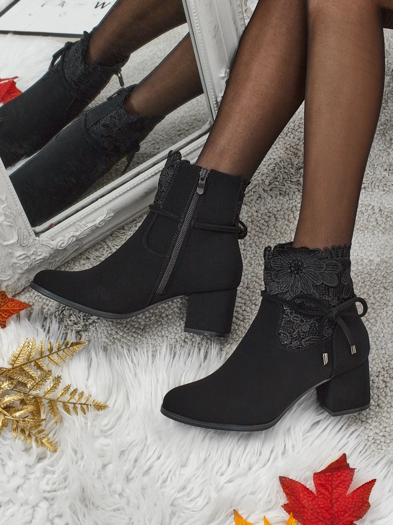 Bottines Diana Noires Élégantes pour l'Automne