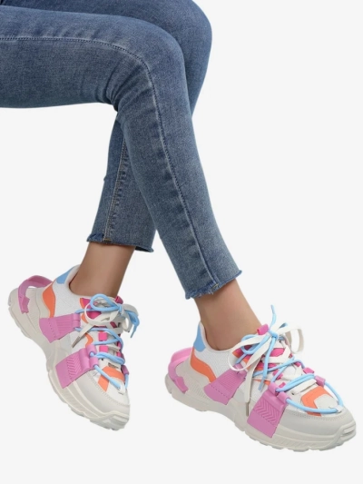 Royalfashion Baskets de sport pour femmes avec inserts en caoutchouc Bubble