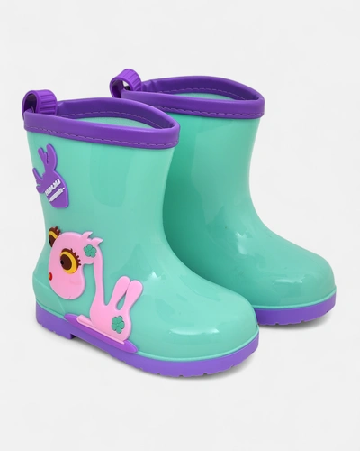Bottes en caoutchouc Royalfashion pour enfants avec des patchs Funny Time
