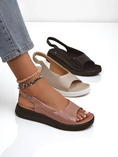 Royalfashion Sandales pour femmes à semelle épaisse Luna Shines