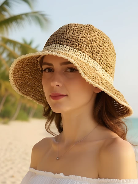 Royalfashion Chapeau de paille femme Sun Bloom