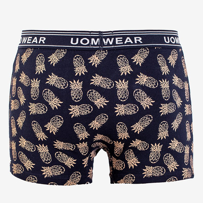 Caleçon homme noir à ananas - Sous-vêtements