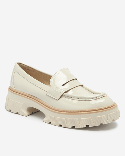 Mocassins laqués beige pour femme Mewira - Footwear