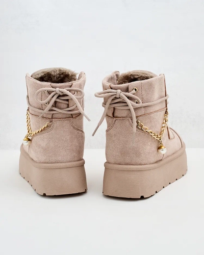 Royalfashion Bottes Woruces à lacets pour femmes