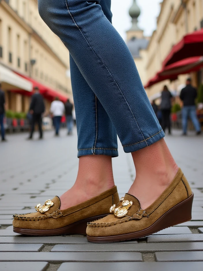 Royalfashion Mocassins femmes sur une faible plateforme Mollan