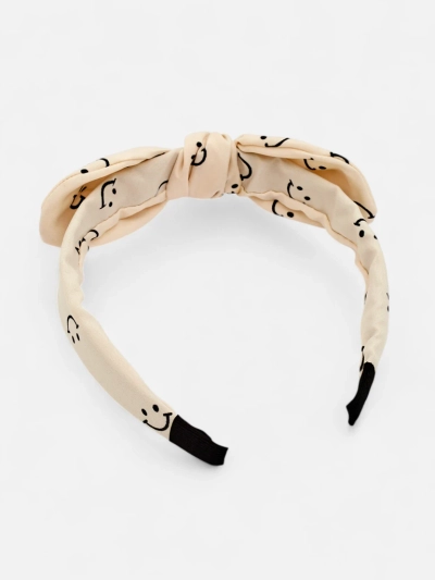 Royalfashion Bandeau pour enfants avec un nœud orné d'un imprimé de visages souriants