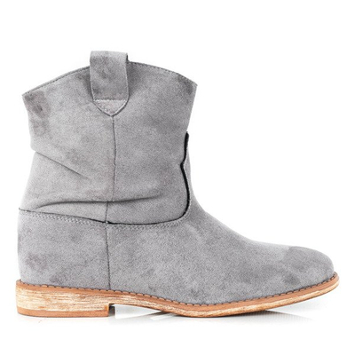 Santiags grises à talon compensé Bertold - Footwear
