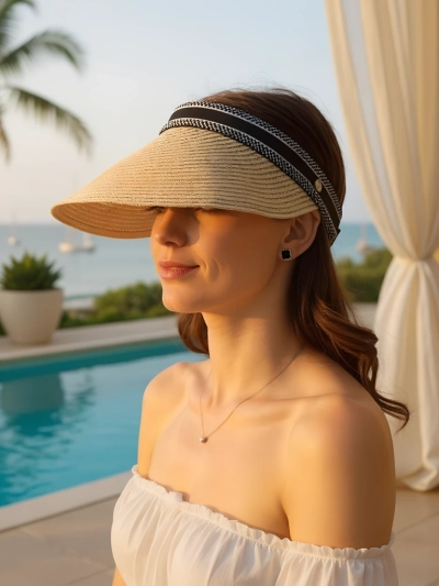 Royalfashion Visière ensoleillée tressée