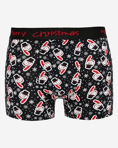 Royalfashion Boxer noir de Noël pour homme