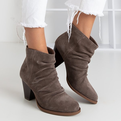 Bottines Holtien marron foncé à volants - Footwear