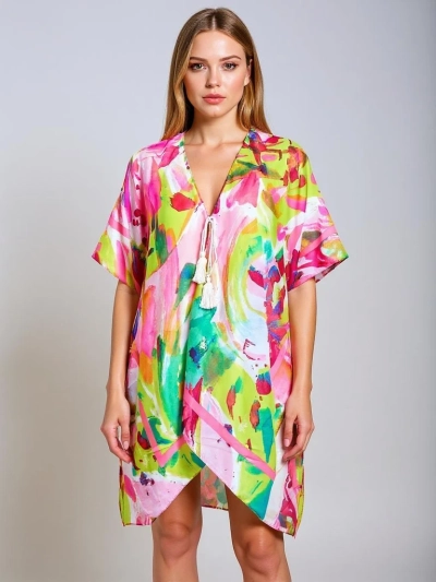 Royalfashion Paréo - Tunique de plage d'été pour femme avec un motif Wild Coast