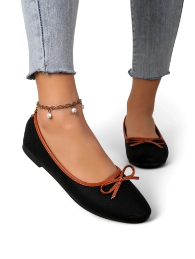 Royalfashion Ballerines pour femmes avec paillettes et un nœud Aramie
