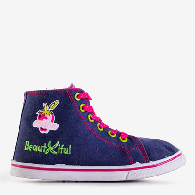 Baskets montantes enfant bleu marine Tomoko - Footwear