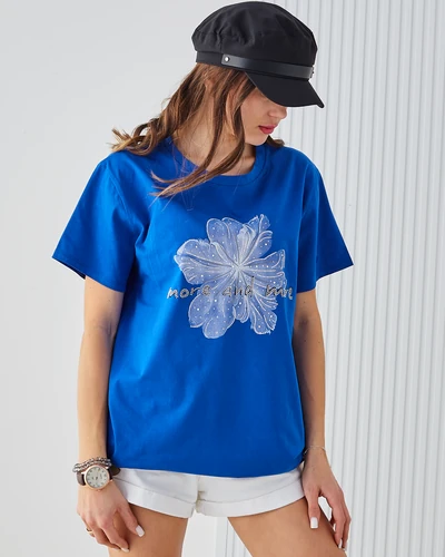 T-shirt en coton Royalfashion pour femmes Plus en Plus