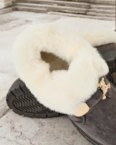 Royalfashion Bottes courtes pour femmes a'la bottes de neige Dobis