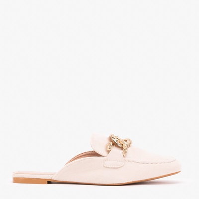 Babouches crème à la mocassins Gabbu- Shoes