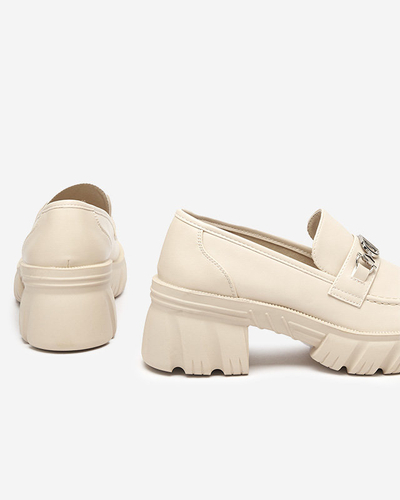 Chaussures pour femmes beiges sur une semelle Terima massive - Footwear