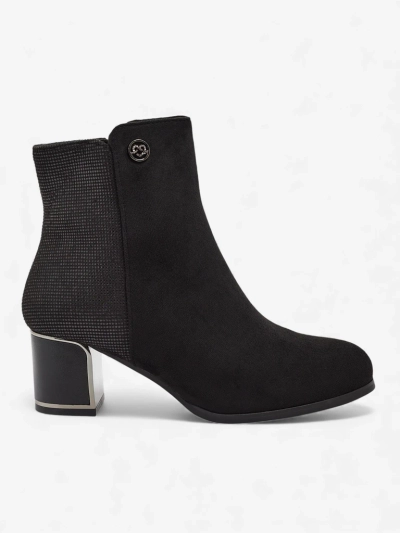 Bottines femme en éco-daim à talon bloc Arshin