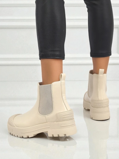 Bottines plateforme en cuir écologique Amber Veil