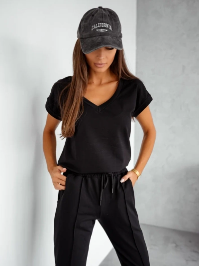 Ensemble décontracté en coton pour femmes Royalfashion avec des manches courtes