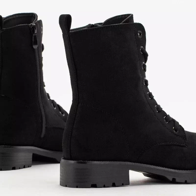 OUTLET Bottines noires pour femmes avec un délicat paillettes Rytia - Chaussures