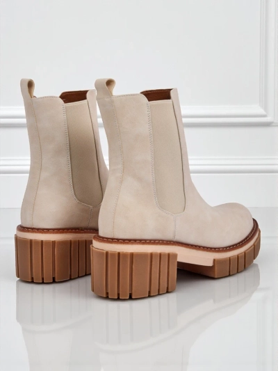 Bottines à talon bloc en nubuck écologique Amber Walk