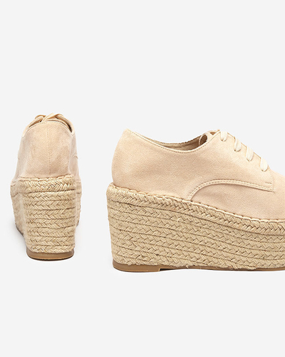 OUTLET Chaussures compensées beiges Jakaia- Footwear