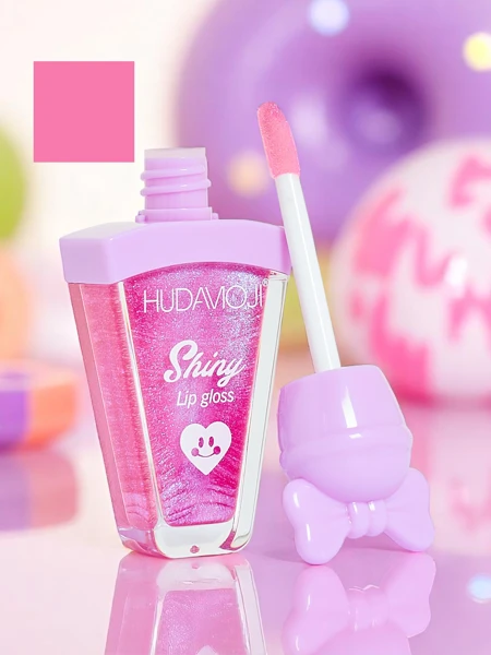 Gloss à lèvres avec paillettes, couleur Violet