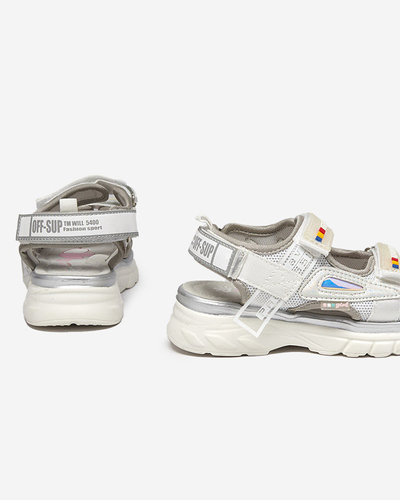 Sandales pour filles en blanc et gris Umaf - Footwear