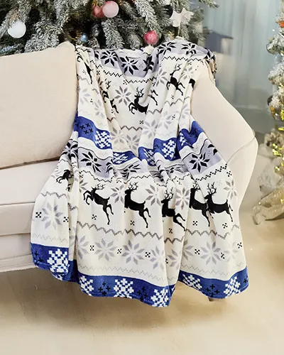 Couverture polaire de Noël Royalfashion 160x200