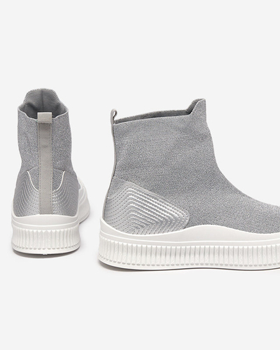 OUTLET Chaussures de sport femme argentées par Bejoko - Footwear