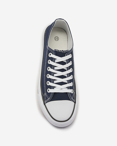 Baskets à lacets classiques pour femme bleu marine Ogisa - Chaussures