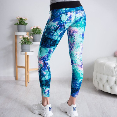 Leggings colorés avec une prédominance de bleu - Pantalon 1
