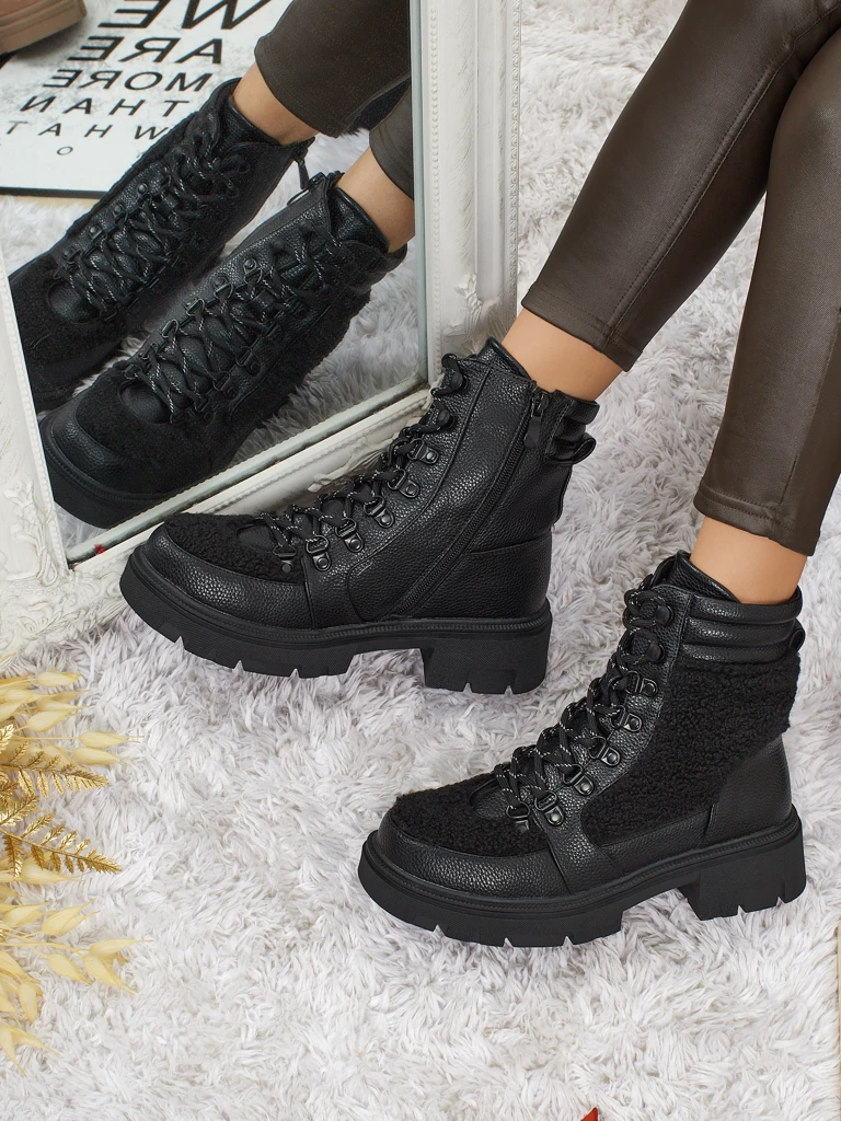 Bottines worker pour femmes avec fourrure Ardella