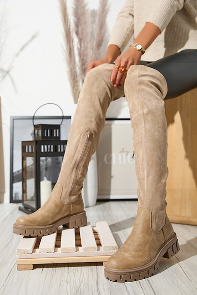 Cuissardes kaki pour femmes Liki - Footwear