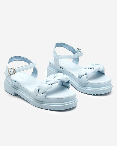 OUTLET Sandales bleu clair pour femme avec ceinture tressée Kafha - Footwear