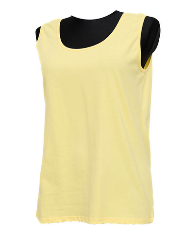 T-shirt femme jaune à bretelles GRANDE TAILLE - Vêtements