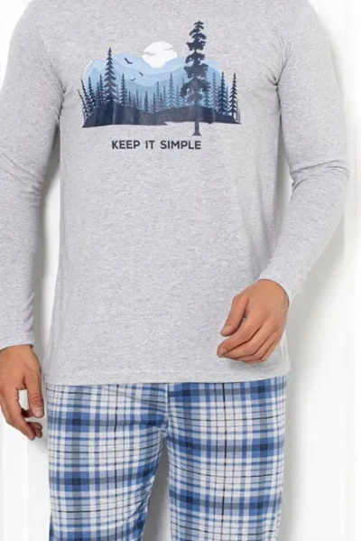 Pyjama en coton pour homme Royalfashion à carreaux