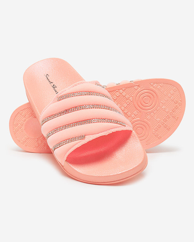 OUTLET Chaussons femme rose clair avec zircons cubiques Erikis - Footwear