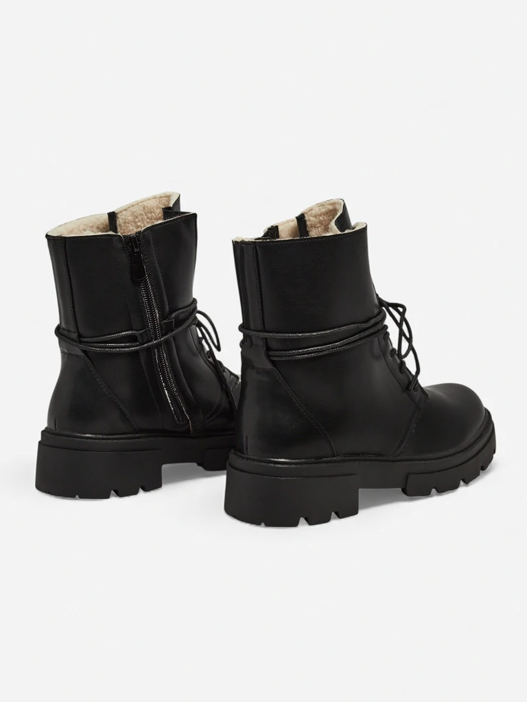 Bottines pour Femmes Luna Noires en Cuir Élégantes pour l'Hiver