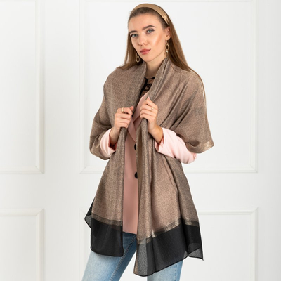 Écharpe pour femmes à motifs marron clair - Accessoires
