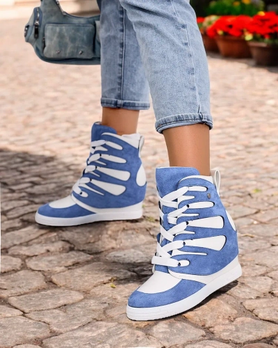 Royalfashion Bottes sportives pour femme à talon Pamstinsa