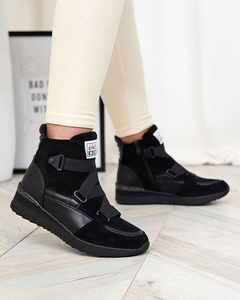 Royalfashion Bottes de sport pour femmes noires Sattari