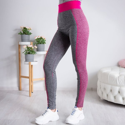 Guêtres grises avec inserts roses - Pantalon 1